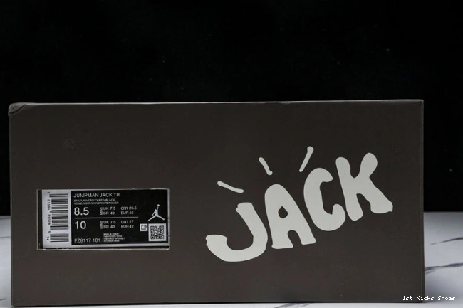 1st Kicks UrbanStyle Jordan Red Scott 734 x Jack FZ8117- TR Travis University Jumpman 1110